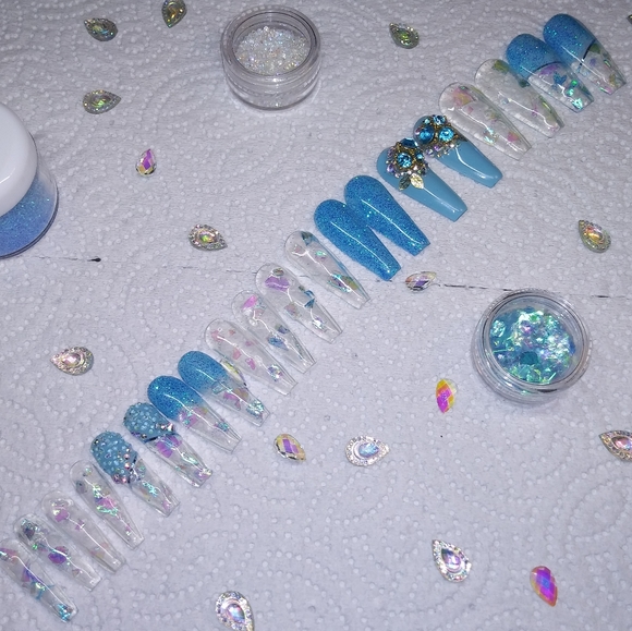 Reusable Hard Gel Long Luxe Press ons Custom Sets - Picture 2 of 8